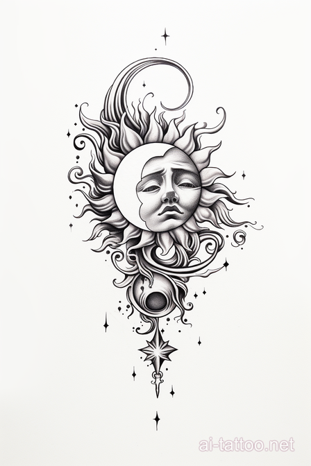 AI Sun And Moon Tattoo Ideas 4